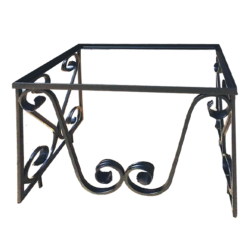 Лавка на кладбище кованая под гранитную плитку «Витая элегия» (арт. КИ-11)