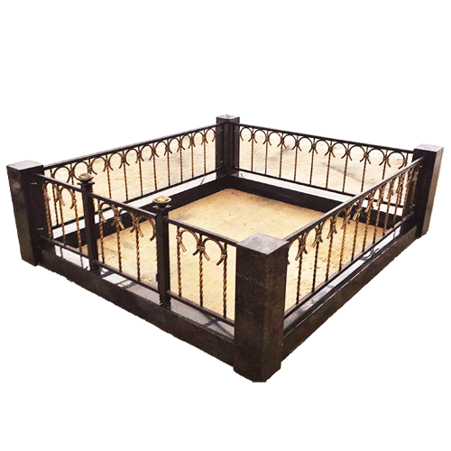 Надгробное сооружение Комплекс из гранита с коваными элементами Подкова