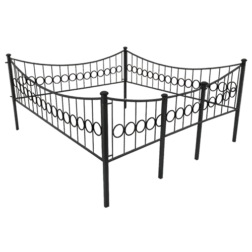 Ограда на кладбище кованая Кольцо КИ-31