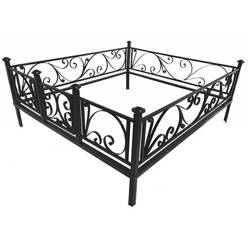 Ограда на кладбище кованая Лиана КИ-46