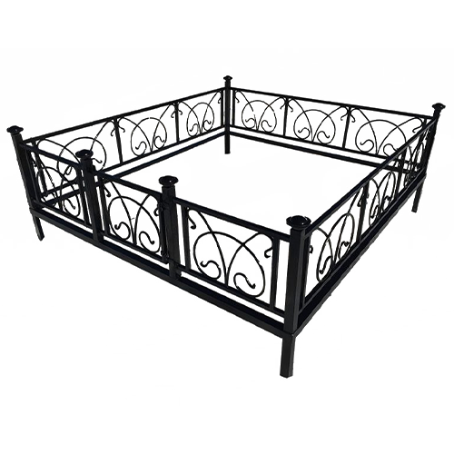 Ограда на кладбище кованая Овен КИ-37