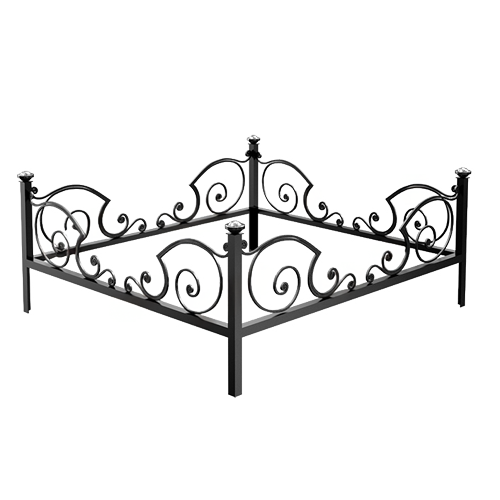 Ограда на кладбище кованая Карета КИ-52