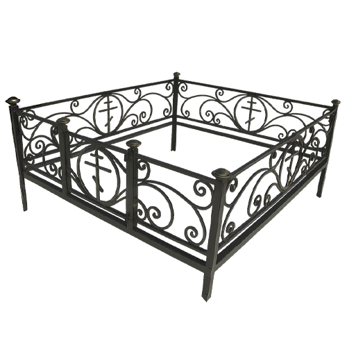 Ограда на кладбище кованая Крипта КИ-59