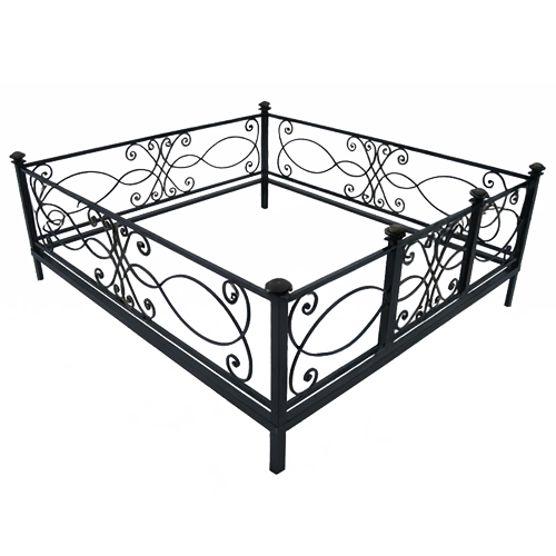 Ограда на кладбище кованая Ладога КИ-57